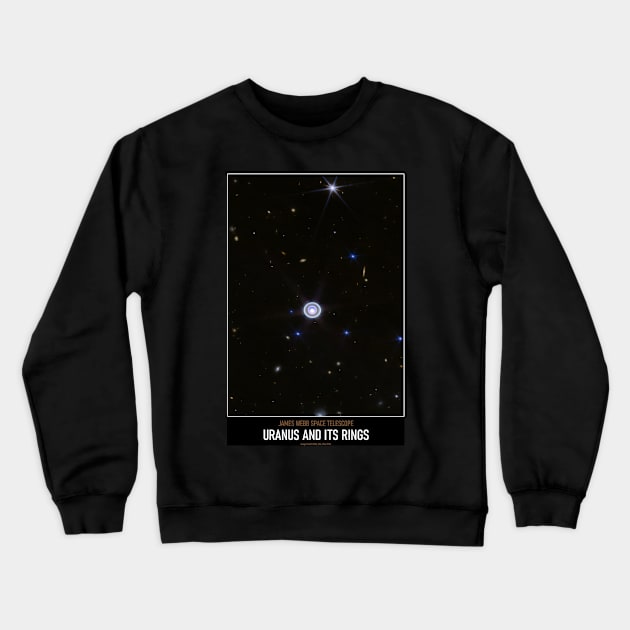 High Resolution Astronomy Uranus and Its Rings Crewneck Sweatshirt by tiokvadrat